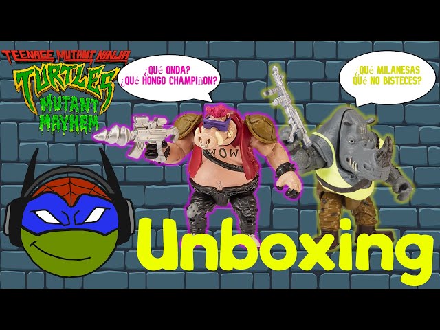 Vídeo relacionado con Tortugas Ninja Rocksteady Figura de Acción Básica Articulada, 12 cm, Personaje Película Caos Mutante detallado y con Accesorio, Arma de Combate, para niños y niñas Desde 4 Años, Famosa (TU805A00)