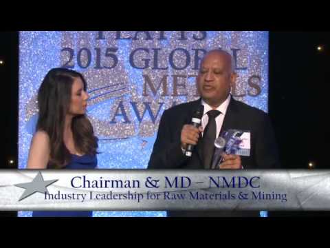 2015 Platts Global Metals Awards - Industry Leadership for Raw Materials & Mining