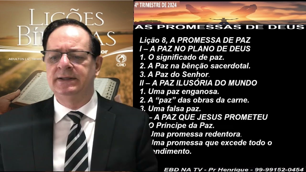 Lição 1, As Promessas De Deus, 4Tr24, Com. Extras do Pr Henrique, EBD NA TV, AS PROMESSAS DE DEUS