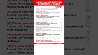 10 Most Important Interview Questions and Answers