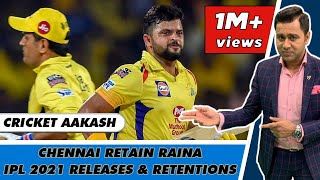 CHENNAI Retain RAINA | IPL 2021 Releases & Retention Review | Cricket Aakash