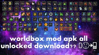 worldbox mod apk all unlocked download?? 🤔😲📲