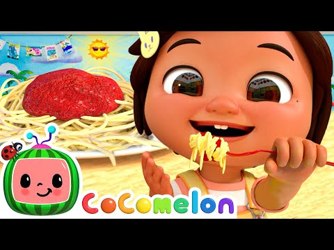 Food and Snacks with Nina! 🍝| Healthy Fruits & Vegetables | Cocomelon Nursery Rhymes & Kids Songs