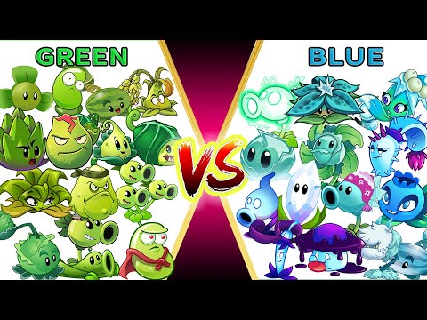 Pvz 2 Gameplay | Team BLUE Vs Team GREEN - Which Team Plant Will Win ? - Plants vs Plant