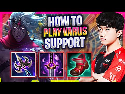 LEARN HOW TO PLAY VARUS SUPPORT LIKE A PRO! - T1 Keria Plays Varus Support vs Rakan! | Season 2023