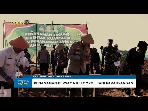 POLRESTABES BANDUNG TANAM JAGUNG SERENTAK KUARTAL III DUKUNG KETAHANAN PANGAN