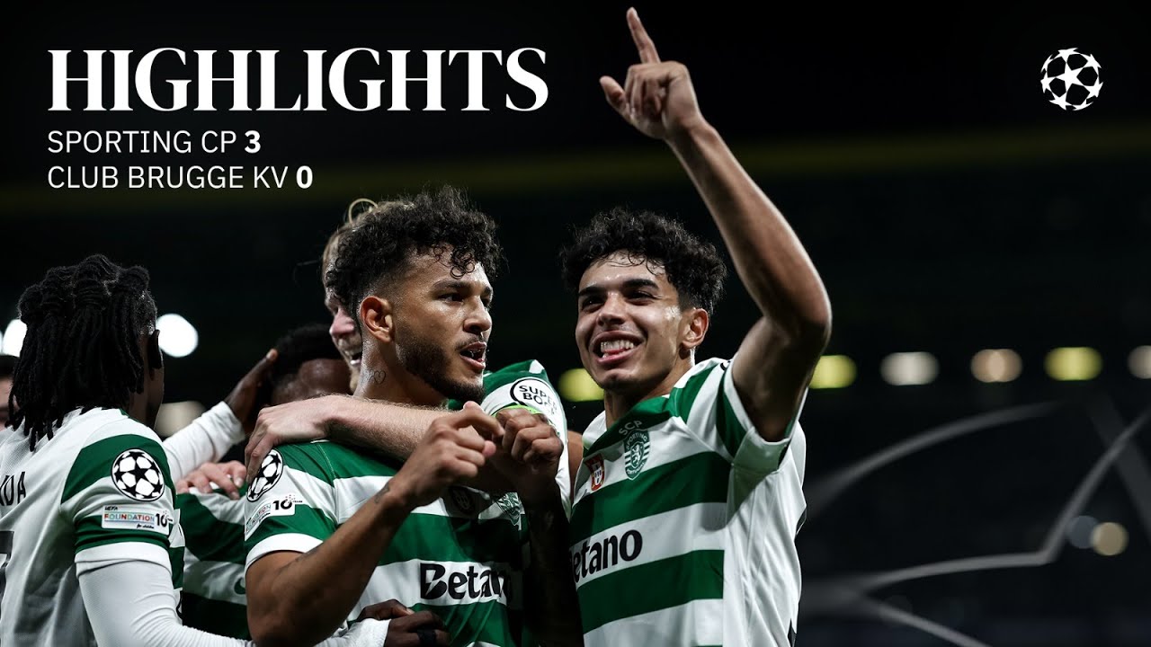 Sporting Clube de Portugal 3 - 0 Club Brugge KV highlights