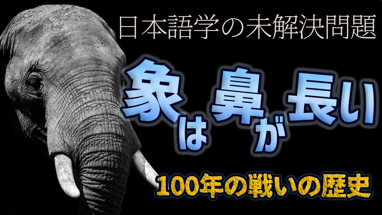 「象は鼻が長い」の謎-日本語学者が100年戦う一大ミステリー #10
