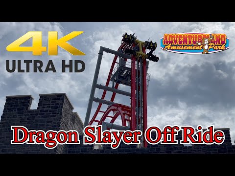 Off-ride footage of a Dragon Slayer train