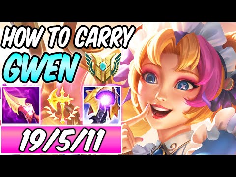 HOW TO CARRY WITH GWEN | S+ DIAMOND PLAYER GUIDE SEASON 12 | Best Build & Runes | League of Legends