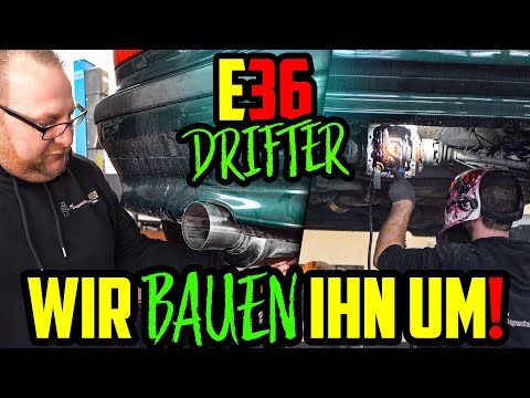 Jetzt geht er QUER, 100% Schutzgassperre! - BMW E36 Compact - Differential, Fahrwerk, Auspuff!