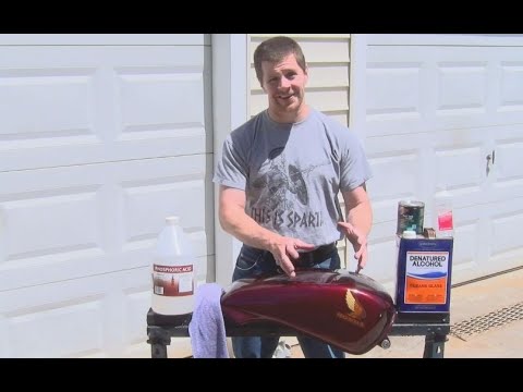 The best way to install a motorcycle fuel tank liner (Kreem or POR-15)