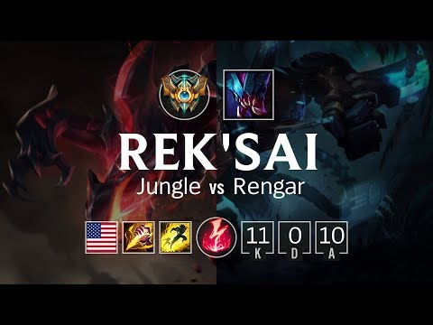 Rek'Sai Jungle vs Rengar - NA Challenger Patch 8.9