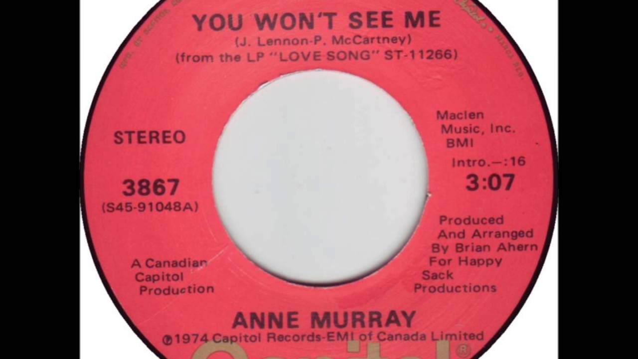 ANNE MURRAY * You Won't See Me   1974  HQ