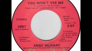 ANNE MURRAY * You Won&#39;t See Me   1974  HQ