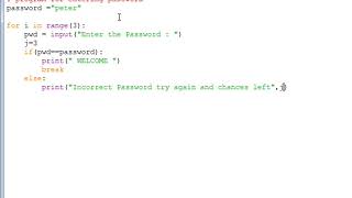 Simple Program to Enter Password in Python
