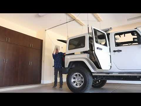 ✅BEST HARDTOP HOIST? Hardtop Overhead Garage Storage Hoist for Jeep Wrangler and Ford Bronco