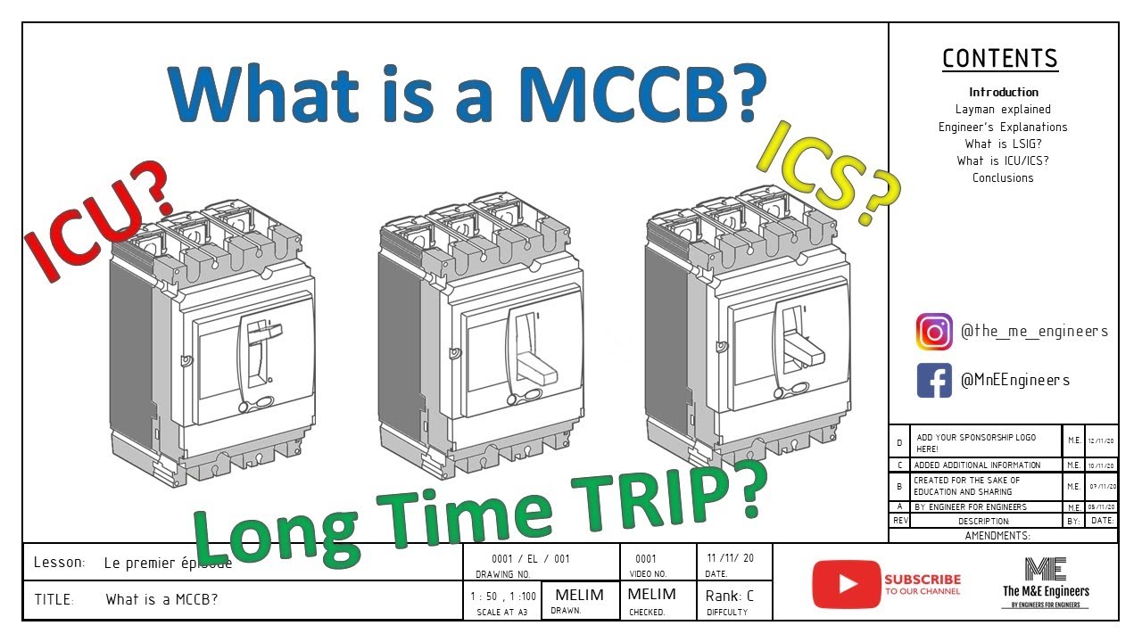 Episode 1 - What is a MCCB Moulded Case Circuit Breaker, LSIG, ICS, ICU? Explained by a M&E Engineer