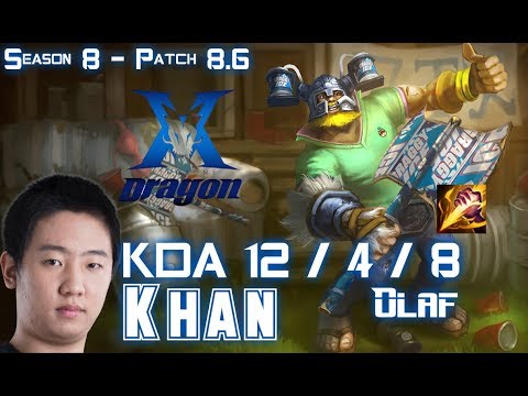 KZ Khan OLAF vs GRAGAS Jungle - Patch 8.6 KR Ranked