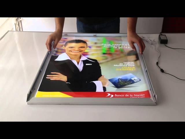 Vídeo relacionado con Bon amixyl - Marco de fotos LED para pósteres con retroiluminación y marco de película, caja de luz LED para publicidad, montado en la pared (negro)