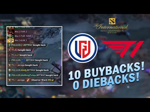 T1 VS PSG.LGD | 10 BUYBACKS!