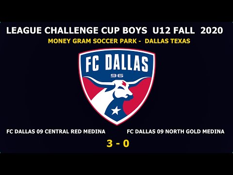 FCD 09 CENTRAL RED MEDINA vs FCD 09 NORTH GOLD  3 - 0 LEAGUE CHALLENGE CUP U12 FALL 2020   GAME #1