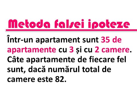 Metoda falsei ipoteze- clasa 5 #metodafalseiipoteze  #matematicaclasa5