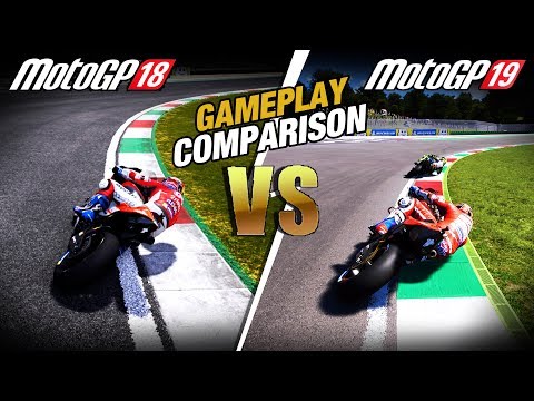 MOTOGP 19 VS MOTOGP 18 : Graphics And Sound Comparison PS4 Pro I Andrea Dovizioso Mugello