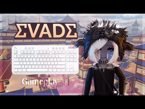 ASMR KeyBoard + Evade Gameplay | Handcam