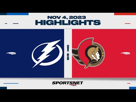 NHL Highlights | Lightning vs. Senators - November 4, 2023