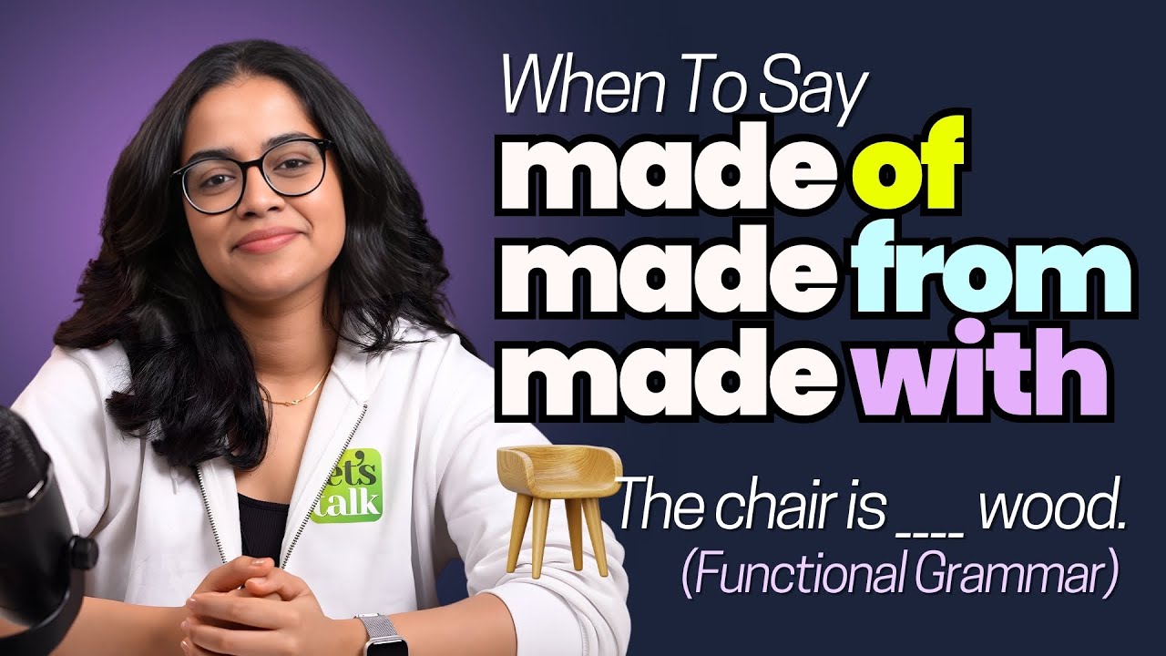 English Prepositions - Difference Between Made OF / Made FROM / Made WITH | English Grammar Lesson