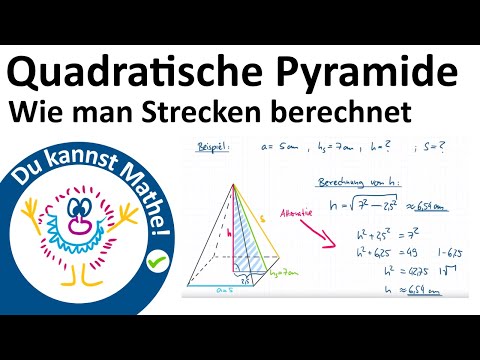 Quadratische Pyramide   Streckenberechnung
