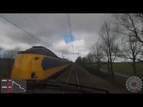 A train driver's view: Amersfoort - Amsterdam CS, VIRM, 03-Mar-2016.