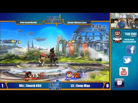 Cville Smash - VGz | Smash G0d (Wario, Falco) Vs LS | ConnMan (Ness) - Winners Semis - SSB4