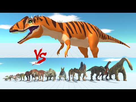 FANG THE Carcha PRIMAL vs ALL UNIT (DINOSAURS) - Animal Revolt Battle Simulator