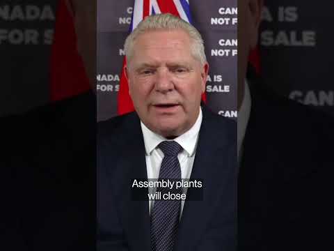 Ontario Premier Ford says Trump tariffs have "created chaos"#shorts #trump #tariffs #canada