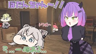 【手描き】トワママとお片付けできない娘とかまってほしい赤たん【 #ホロ7DTDハード /常闇トワ/さくらみこ/獅白ぼたん/角巻わため/ホロライブ切り抜き】