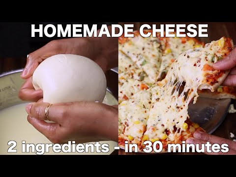how to make cheese in 30 minute | घर पर बनाएं मोज़ेरेला चीज़ | mozzarella cheese without rennet