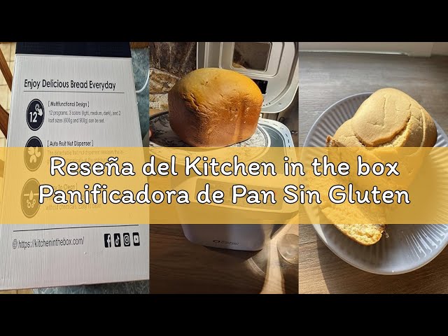 Vídeo relacionado con Kitchen in the box Panificadora de Pan Sin Gluten, 900g, 12 Programas, 3 Niveles de Tostado, Dispensador Extraíble, Libre de Amasar, Tapa Visor y Fácil Limpieza, Máquina de Pan Ideal Casero Saludable