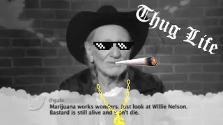 Thug Life | Willie Nelson @ Jimmy Kimmel Mean Tweets - Country Music Edition - Weed is the cure?