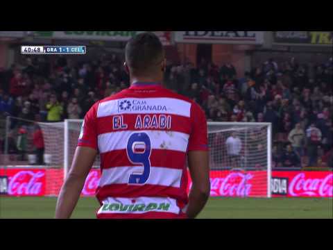 Gol de El Arabi (1-1) en el Granada CF - Celta de Vigo - HD