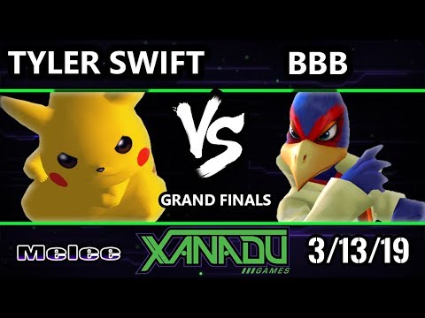 S@X 293 SSBM - Tyler Swift [L] (Pikachu)  Vs. BBB  (Falco) - Smash Melee Grand Finals