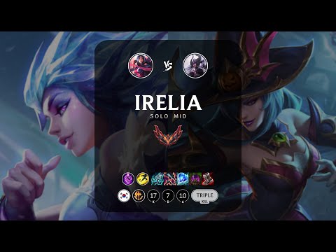 Irelia Mid vs Syndra - KR Grandmaster Patch 12.22