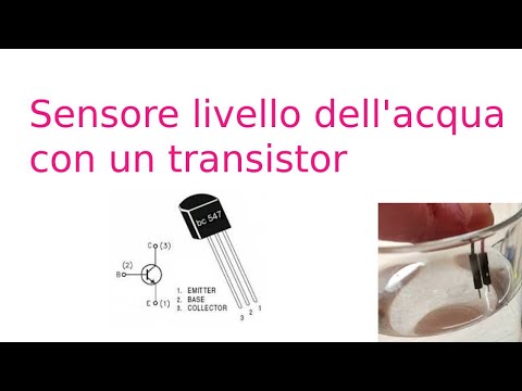 80) Sensore livello acqua con un Transistor