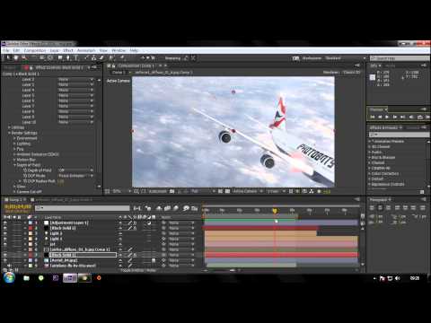 Aeroplane flying in After effects - Project files