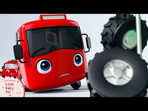 Buster's New Tires | Red Buster | Bus Cartoon | Fun Kids Cartoon Video
