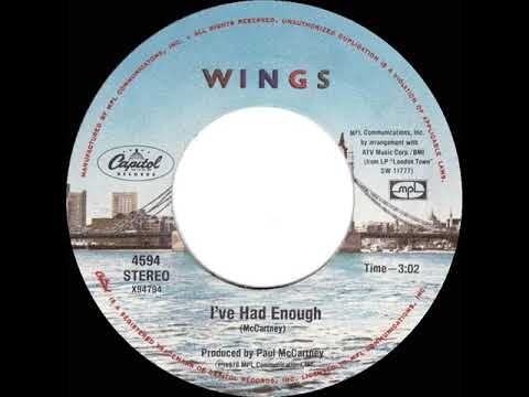 1978 HITS ARCHIVE: I’ve Had Enough - Wings (stereo 45)