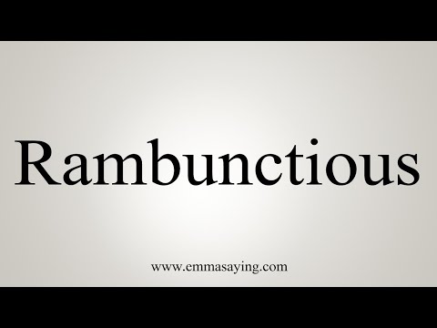 How To Say Rambunctious