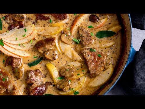 Comforting, Spirit Lifting Creamy Pork and Apple Casserole