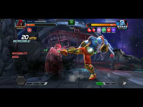 MCOC AW 6* 1/25 Hood vs 5* 5/65 The Champion Final Boss (first fight)